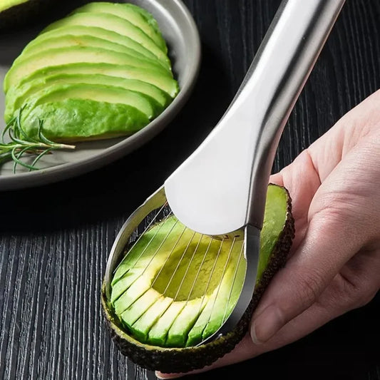 Stainless Steel Avocado Knife & Fruit Cutter – Multi-Use Kitchen Gadget for Avocado & Dragon Fruit