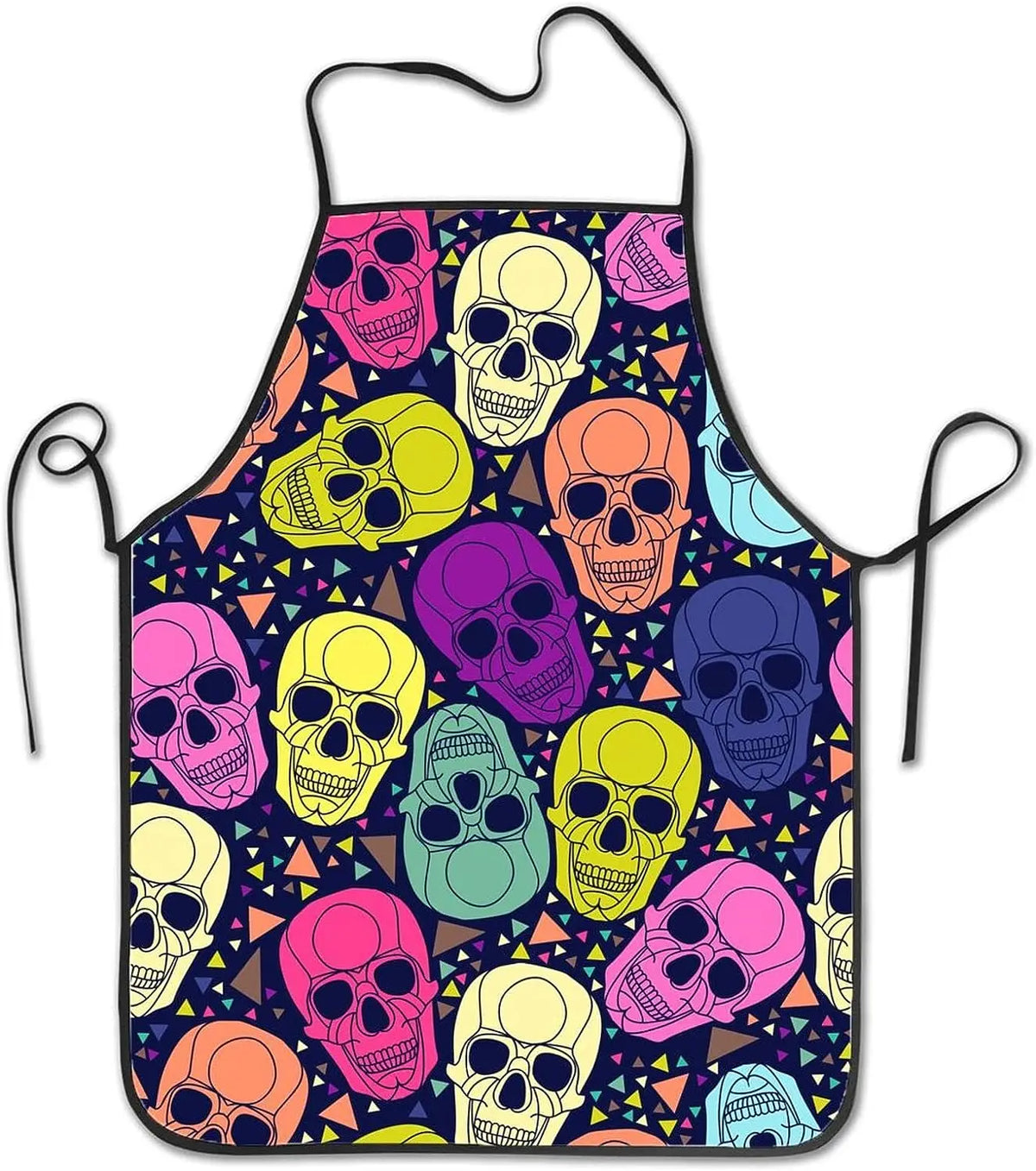 Sugar Skull Print Halloween Cooking Apron