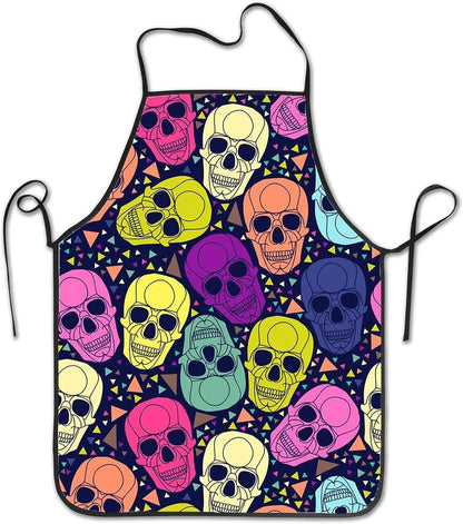 Sugar Skull Print Halloween Cooking Apron