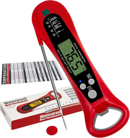 Instant Read Meat Thermometer for Cooking, Fast & Precise Digital Food Thermometer with Backlight, Magnet, Calibration, kitchen