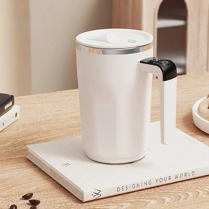 400ML Mixing Cup LED Temperature Display Coffee Cup 316 Stainless Steel Magnetic rotating stirring Milk Coffee Self Stirring Mug