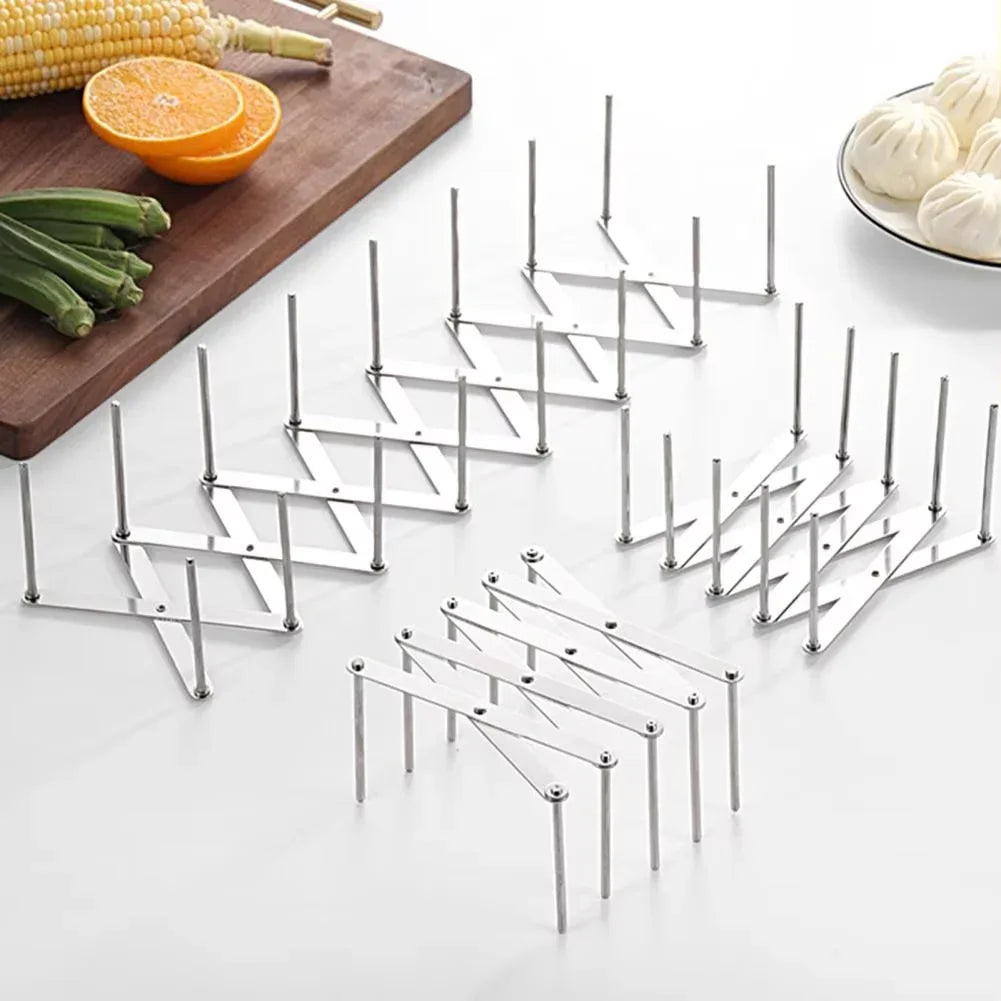 Retractable Stainless Steel Pot Lid Holder & Plate Dish Rack – Space-Saving Heavy-Duty Kitchen Organizer