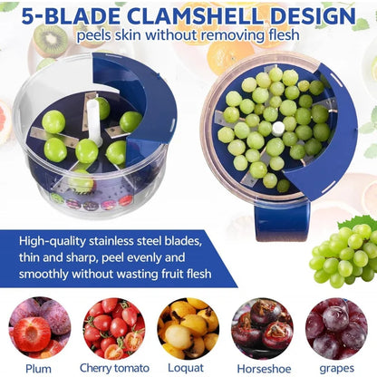 Upgrade 2-in-1 Electric Garlic & Fruit Peeler - Effortless Peeling in 20 Seconds,Easy to Clean, Remover Tool for Kitchen