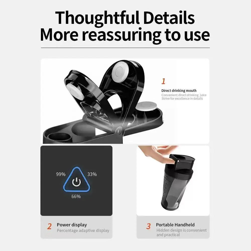 new portable electric wireless juicer USB charging 700ml large-capacity large household juicer Fruit sctional 700ML Blender