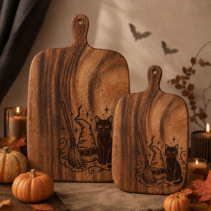 Wooden Carved Halloween Cutting Board