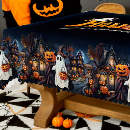 Halloween Print Polyester Tablecloth