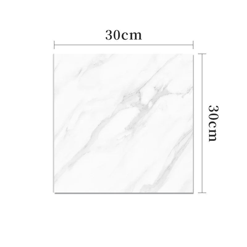 10-50Pcs PVC Marble Wall Stickers Self-Adhesive Thickened Tile Sticker Bathroom Waterproof Floor Sticker Kitchen Home Decoration