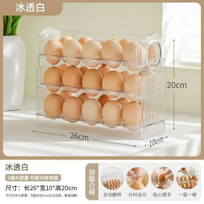 Reversible Refrigerator Door Egg Storage Box & Organizer Tray