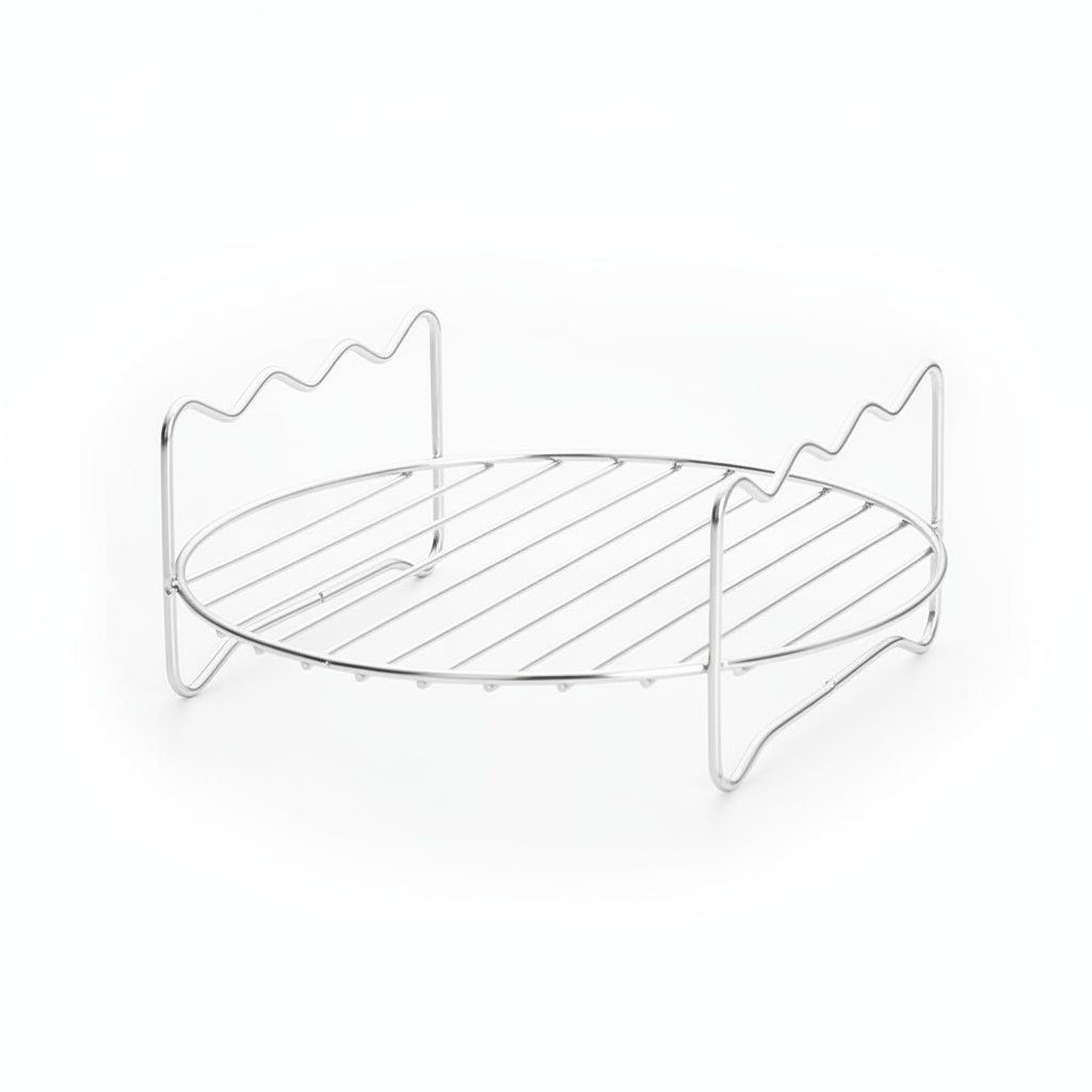 304 Stainless Steel Air Fryer Grill Rack & Vertical Skewer Stand – Dehydrator BBQ Rack & Toast Bread Holder