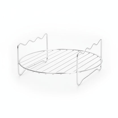 304 Stainless Steel Air Fryer Grill Rack & Vertical Skewer Stand – Dehydrator BBQ Rack & Toast Bread Holder