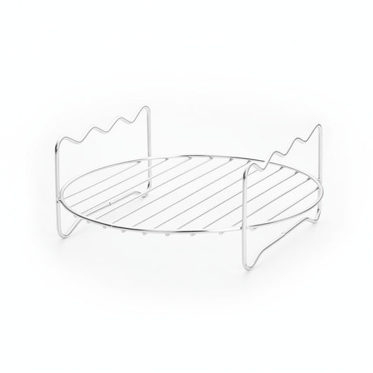 304 Stainless Steel Air Fryer Grill Rack & Vertical Skewer Stand – Dehydrator BBQ Rack & Toast Bread Holder