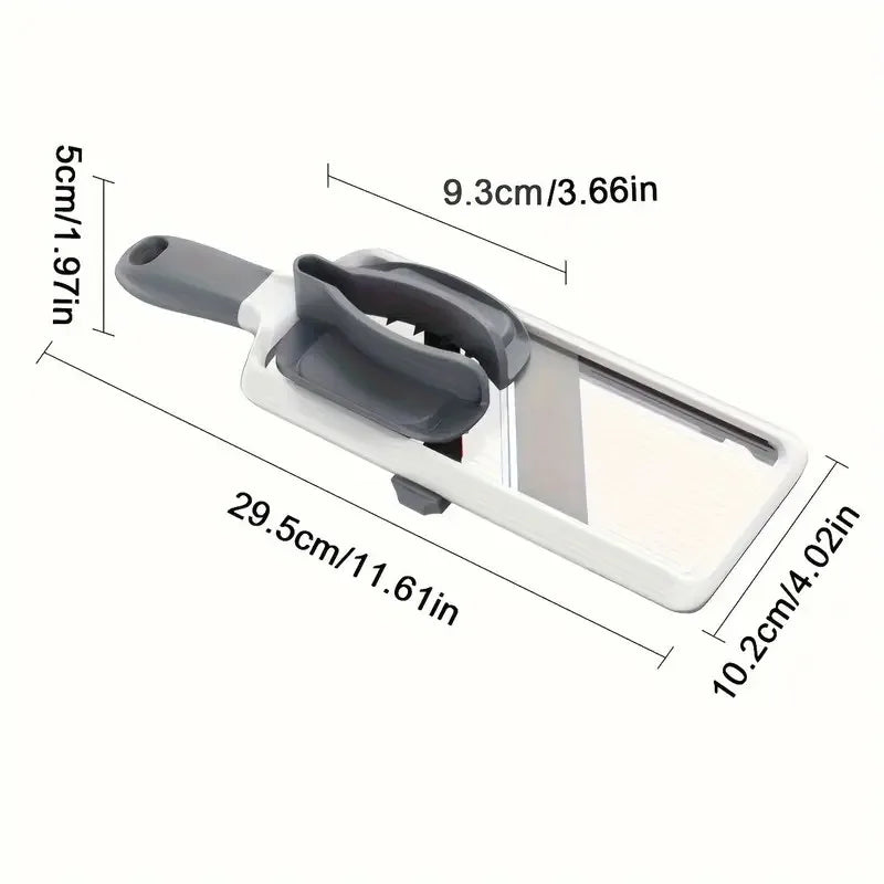 Kitchenley Handheld Vegetable Slicer – Adjustable Stainless Steel Blade for Potato & Lemon