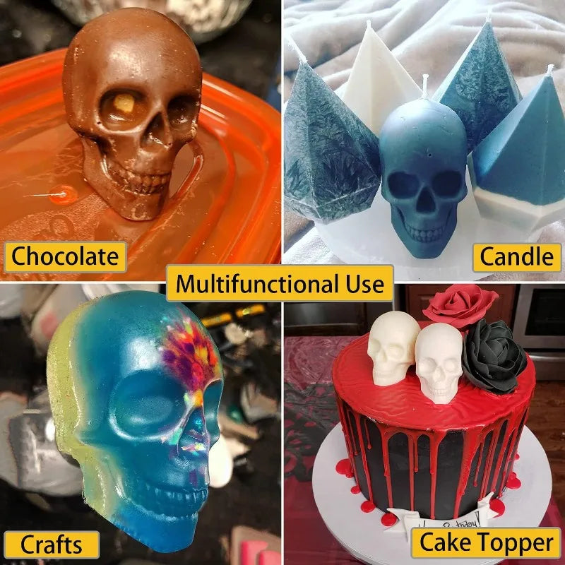 Skull Head Ice Ball Mold - BPA Free Silicone