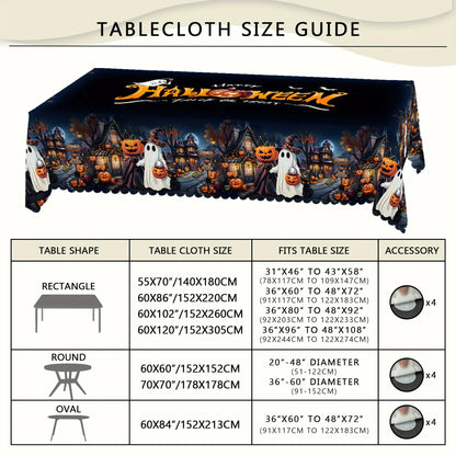 Halloween Print Polyester Tablecloth