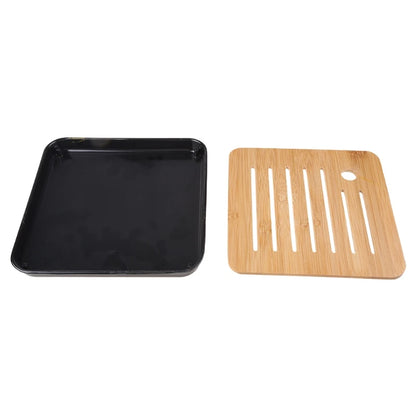 Mini Bamboo Chinese Kung Fu Tea Tray – Serving Tray Box for Tea Ceremonies