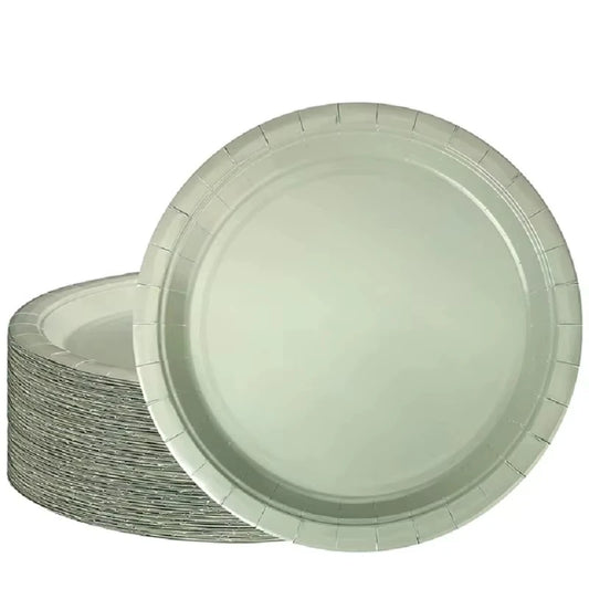 Sage Green Party Supplies Set – Tablecloths, Paper Towels & Cups for Baby Shower & Party