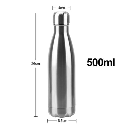 500ml Stainless Steel Water Bottle Cola Water Beer Thermos Double-Wall Insulated Vacuum Flask BPA Free Thermos for Sport Bottles
