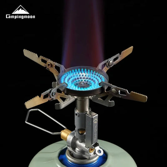 CAMPINGMOON XD-2F Portable High-Power Windproof Integrated Gas Stove – Outdoor Hiking Field Cooker