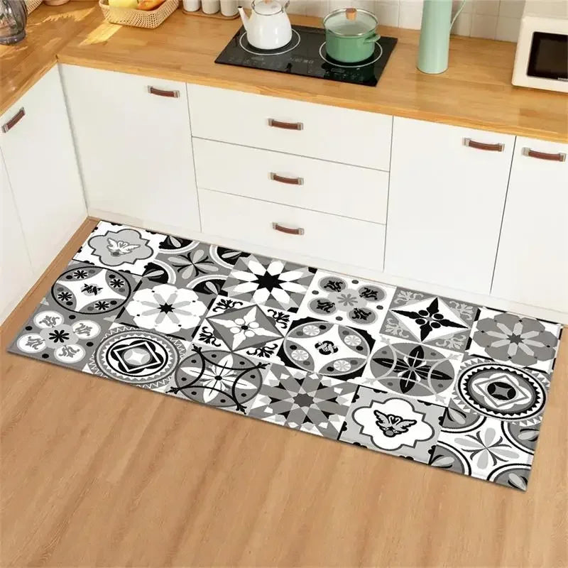 Pvc Carpet for Kitchen Floor Mat Waterproof Home Decoration Rug Oil-proof Anti-slip Long Foot Mats Alfombra Vinilicas Cocina