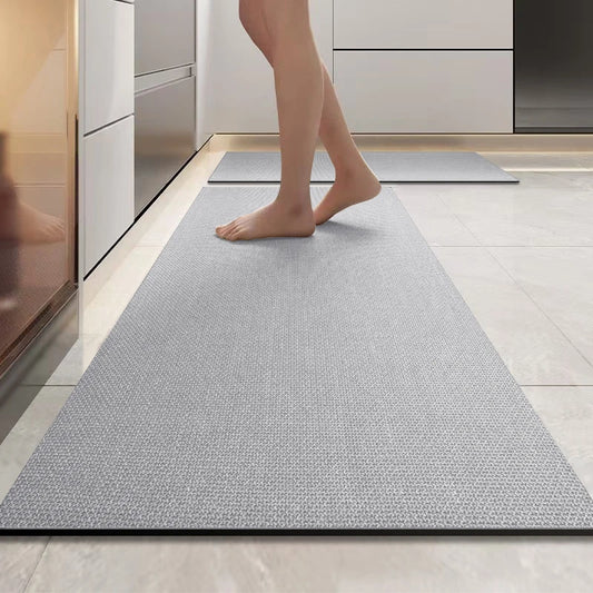 Solid color diatom mud kitchen long strip carpet home non-slip foot mat restaurant absorbent mat bathroom mat door mat