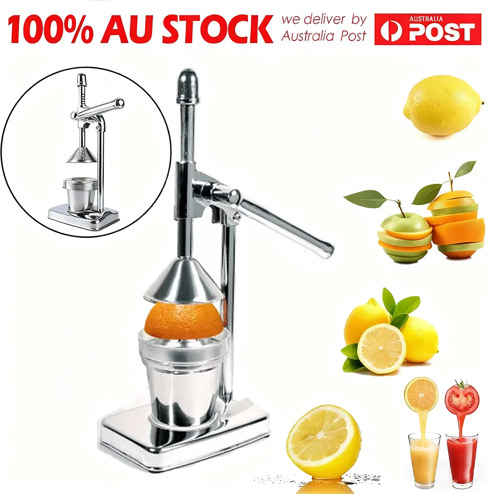 Stainless Steel Handheld Manual Citrus Juicer – Orange & Fruit Juice Squeezer Extractor