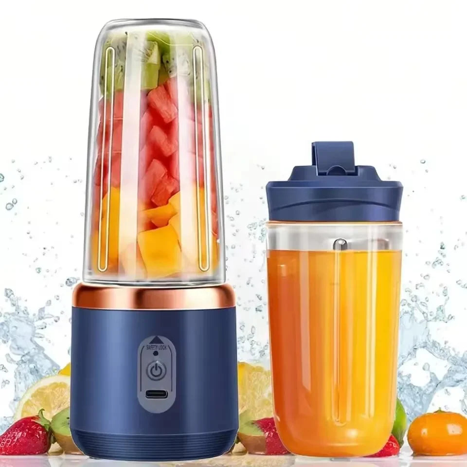 A set of dual cup juicers, multifunctional, suitable for fruits and vegetables, 6-leaf juice cup multifunctional juicer