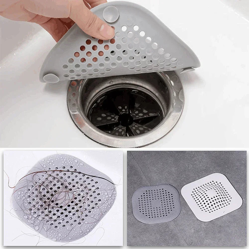 5/1PCS Hair Catcher Filter Sink Anti-blocking Strainer Bathtub Shower Floor Silicone Stopper Cover Kitchen Bathroom Accessor