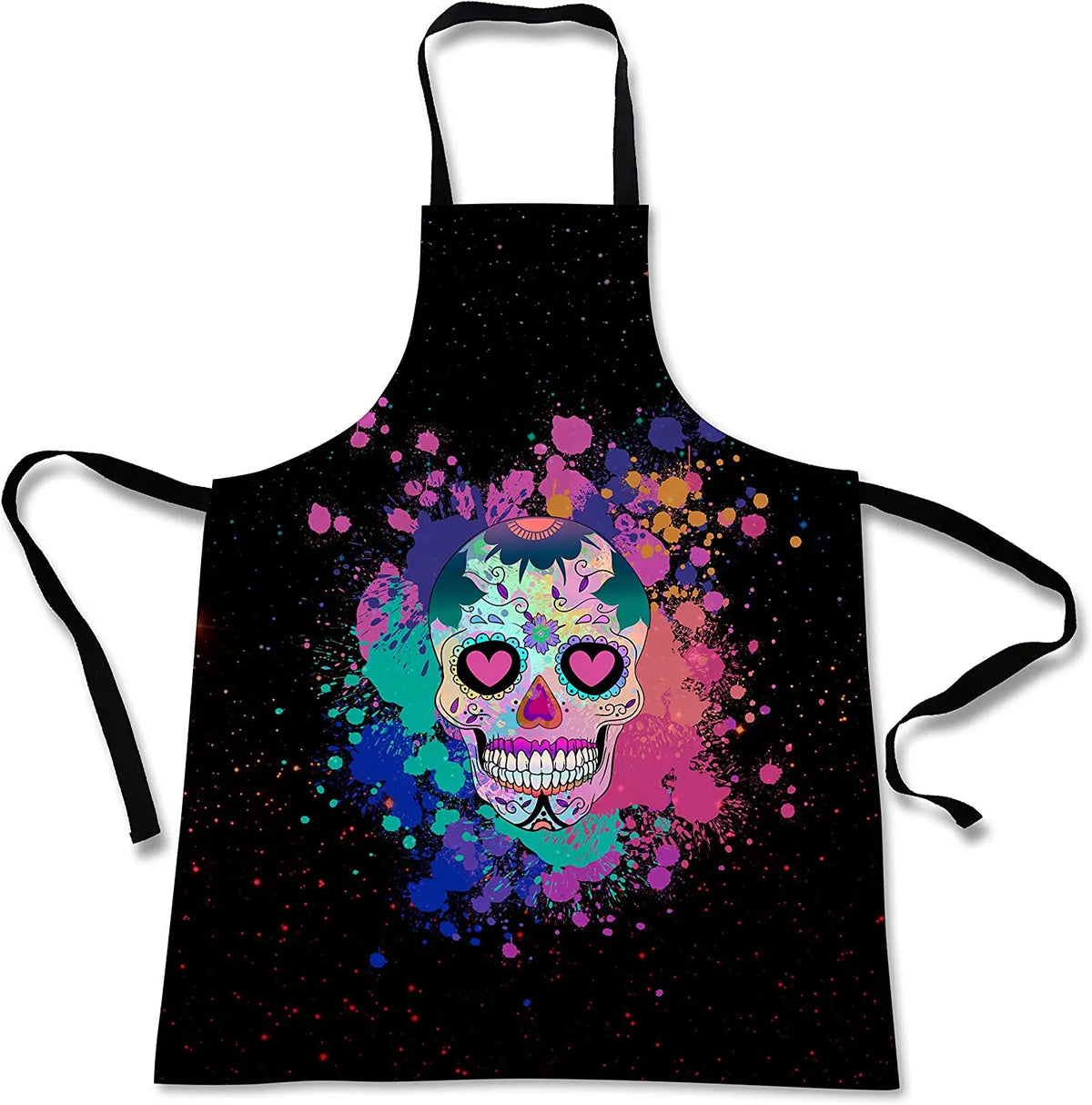 Sugar Skull Print Halloween Cooking Apron