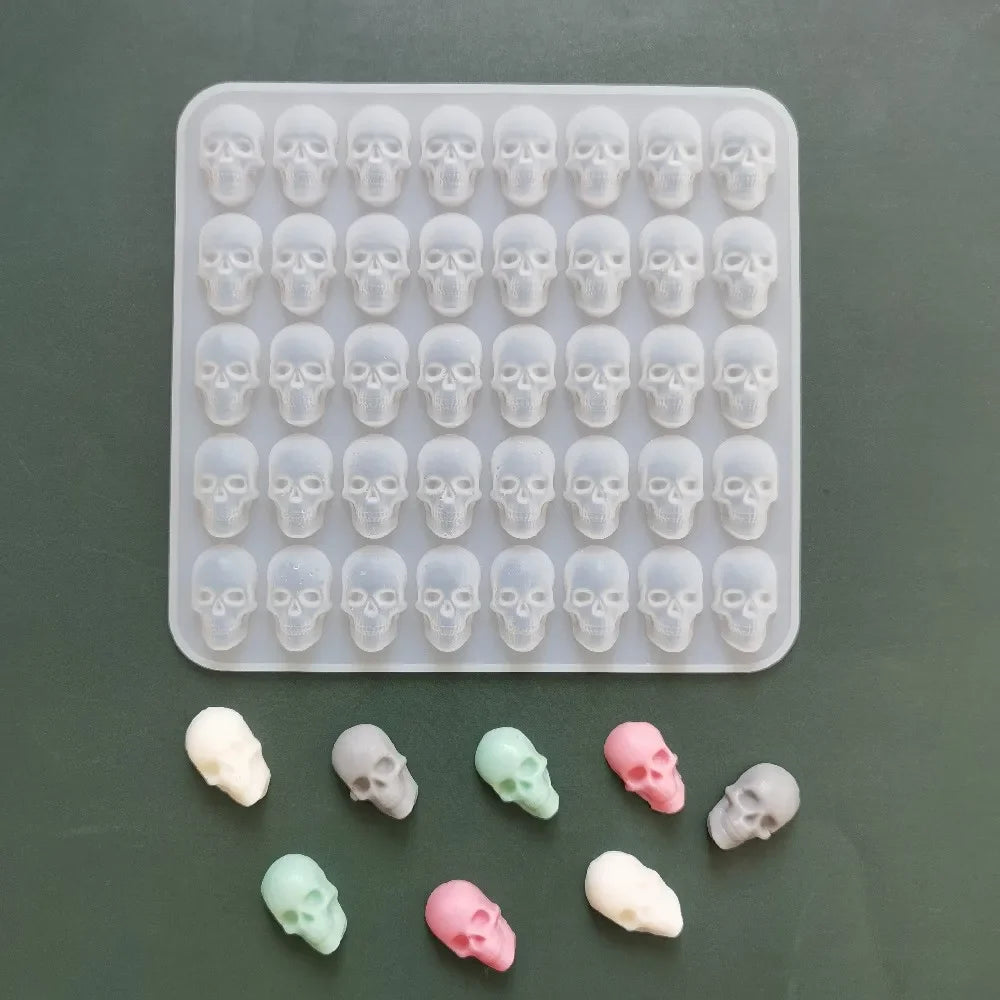 40-Hole Skull Silicone Ice Cube Mold