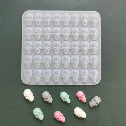 40-Hole Skull Silicone Ice Cube Mold