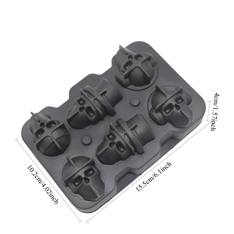 10-Grid Skull Silicone Ice Cube Mold