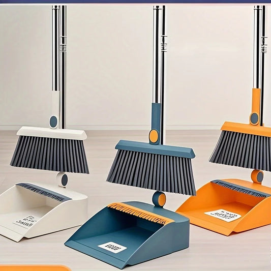 Two piece new broom set, dustpan combination, household sweeping broom, folding broom, wiper, dustpan, garbage shovel