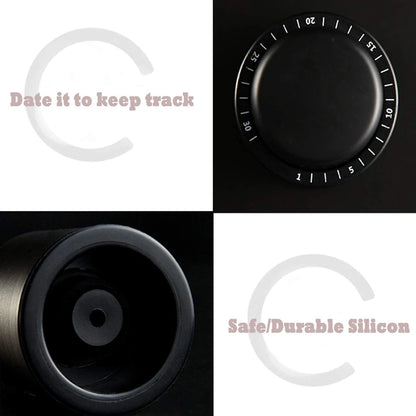 Vacuum Wine Bottle Stopper – Reusable Push-Style Wine Cork - Kitchenley