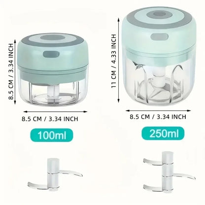 100/250mL USB Charging Garlic Mincer Mini Crusher Chopper Electric Garlic Chopper Powerful Ginger Garlic Onion Meat Masher