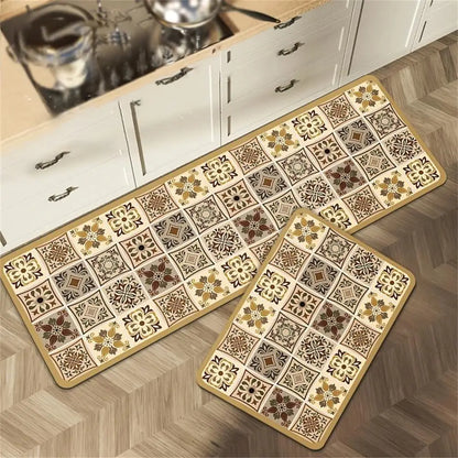 1PCS Kitchen Floor Mat Waterproof, Anti-skid, Anti-dirty Foot Mat Household Door Mat Crystal Velvet Long Carpet Door Mats 바닥 깔개