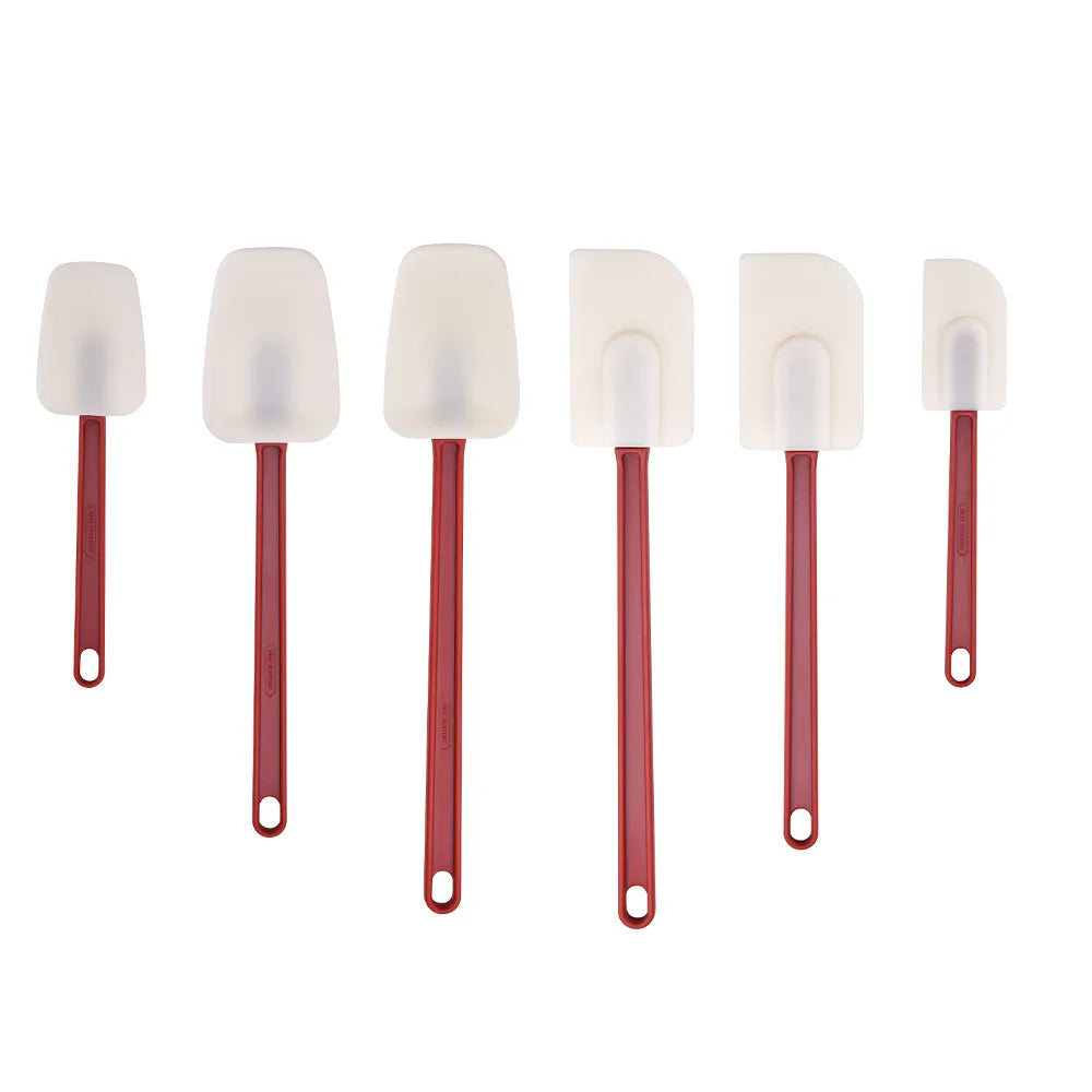 LMETJMA Heat Resistant Rubber Spatula Nonstick Silicone Spatula Scrapers Commercial High Temp Kitchen Baking Spatula JT491