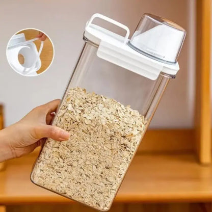 2.5L Four Button Sealed Household Rice Bucket Moisture proof Sealed Storage Canned Rice, Grains and Coarse Grains Storage Box
