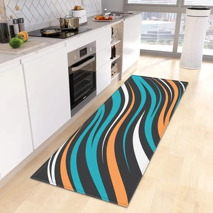 Tropical Plant Print Home Kitchen Floor Mat Door Front Decoration Floor Mat