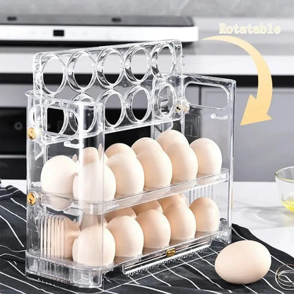 Reversible Refrigerator Door Egg Storage Box & Organizer Tray