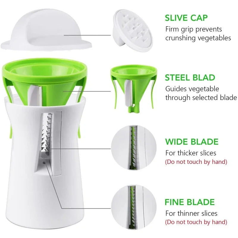 Heavy-Duty Spiralizer Vegetable Slicer – Spiral Cutter for Zucchini Pasta, Noodles & Spaghetti