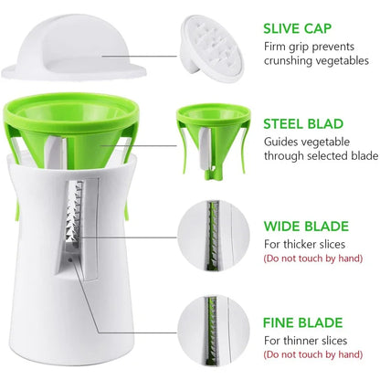 Heavy-Duty Spiralizer Vegetable Slicer – Spiral Cutter for Zucchini Pasta, Noodles & Spaghetti