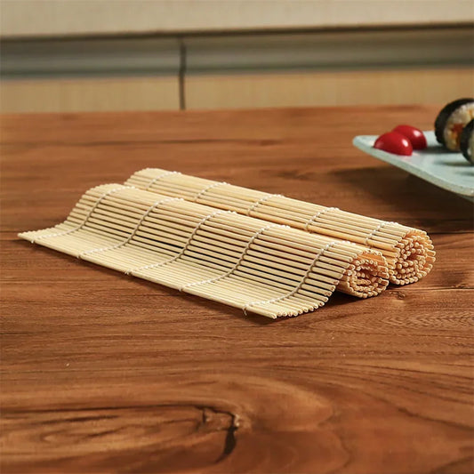 Exquisite Bamboo Sushi Mat with White Finish Seaweed Rice Roll Curling Non Stick Japanese Style Kitchen Essential  Sushi Making