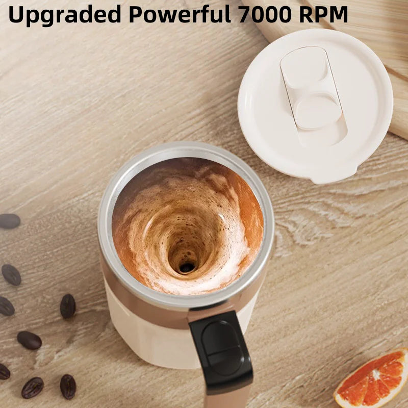 400ML Mixing Cup LED Temperature Display Coffee Cup 316 Stainless Steel Magnetic rotating stirring Milk Coffee Self Stirring Mug