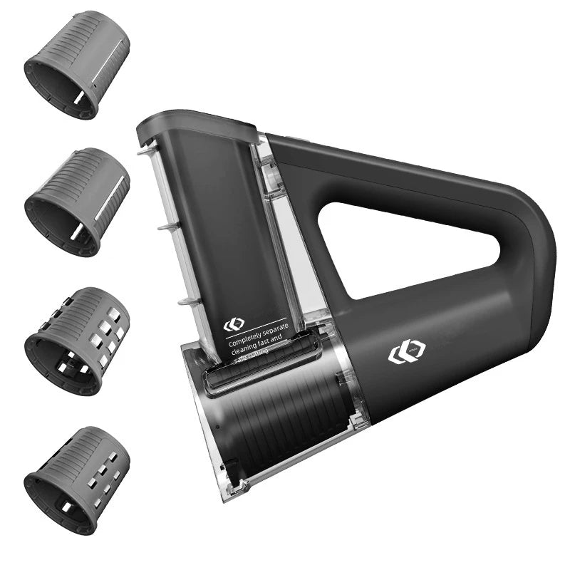 LMETJMA Electric Cheese Grater Portable Salad Maker With 4 Different Shapes of Blades 40W Electric Rotary Slicer Shredder JT363