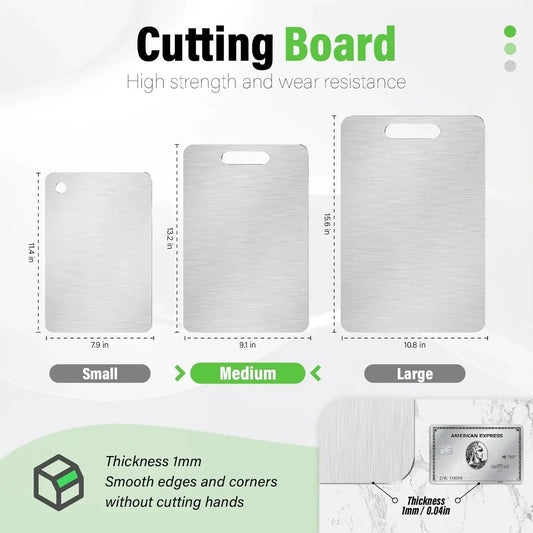 Stainless Steel Panel and Chopping Board Kitchen Household Thickened Double Sided Cutting Board Block Kneading Dough Board