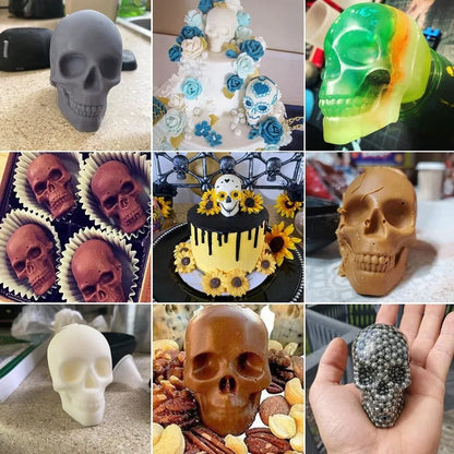 Skull Head Ice Ball Mold - BPA Free Silicone