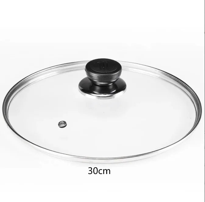 Tempered Glass Round Frying Pan Cover Visible Vertical Lid Pot Lid Cookware Parts Kitchen Accessories 20-30cm