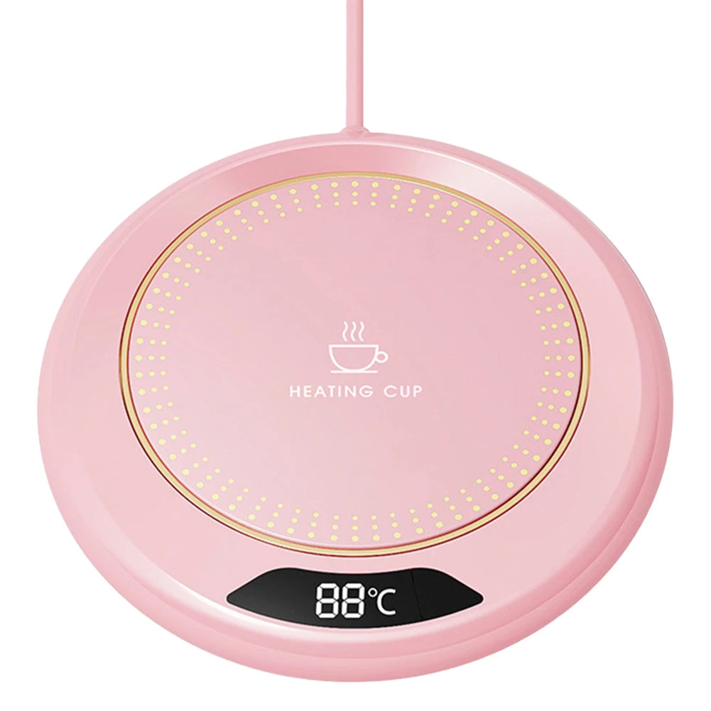 USB Cup Warmer Coffee Mug Heating Coaster 3 Temperature Setting Plate Milk Tea Water Heating Pad Cup Heater Thermostatic Hot
