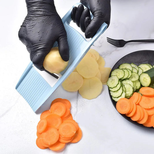 5-in-1 Mandoline Slicer – Multi-Blade Vegetable Slicer & Potato Chip Cutter - Kitchenley