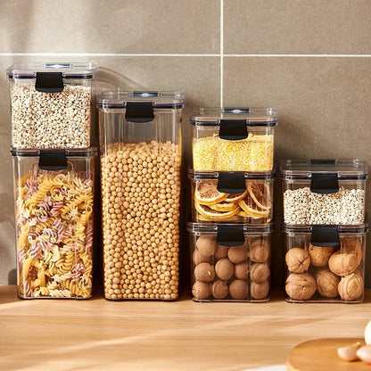 1PC Sealed Jar Airtight Container Grain Pasta Storage Box Plastic Moisture-proof Box Household Kitchen Organizer Seasoning Jars